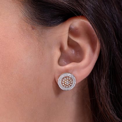 Emil Silver Moissanite Stud Earrings | 22KT Gold Vermeil-Yellow Gold