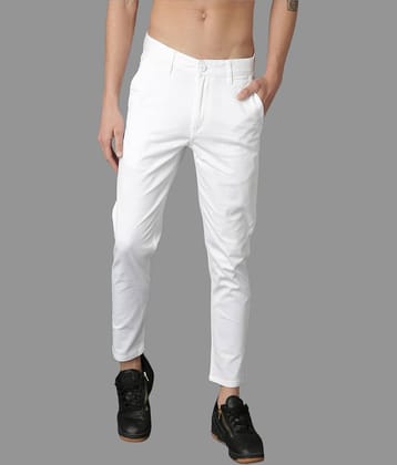 HALOGEN White Regular Chinos ( Pack of 1 )