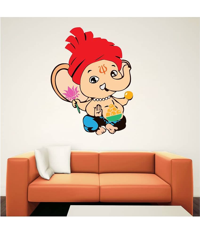 Decor Villa GANESH JI Religious & Inspirational Sticker ( 58 x 43 cms )