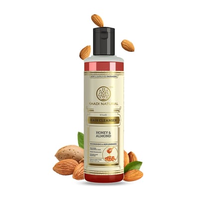Khadi Natural Honey & Almond Hair Cleanser - 210ml Khadi Natural Honey & Almond Hair Cleanser - 210ml
