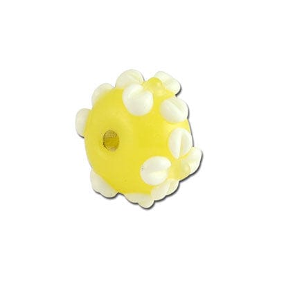 Beadwaala Handmade Fancy Lampwork Glass Beads For Jewelry Making. (Roundel) SFL-355-Per Packet 25 Pcs / 10X18 MM