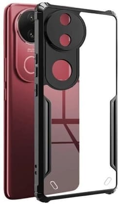 PLUGTECH Slim Shockproof Case | Matte Black Soft | Drop Protection | Precise Cutouts | Premium Mobile Cover for vivo V50 5G