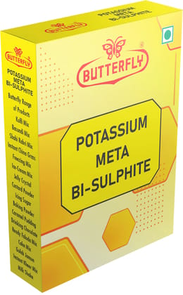 Butterfly Pottasium Metabisulphite (Size - Box Pack 25 g) by Butterfly Dessert Mixes and Bakery Needs. Butterfly Pottasium Metabisulphite (Size - Box Pack 25 g) by Butterfly Dessert Mixes and Bakery Needs.
