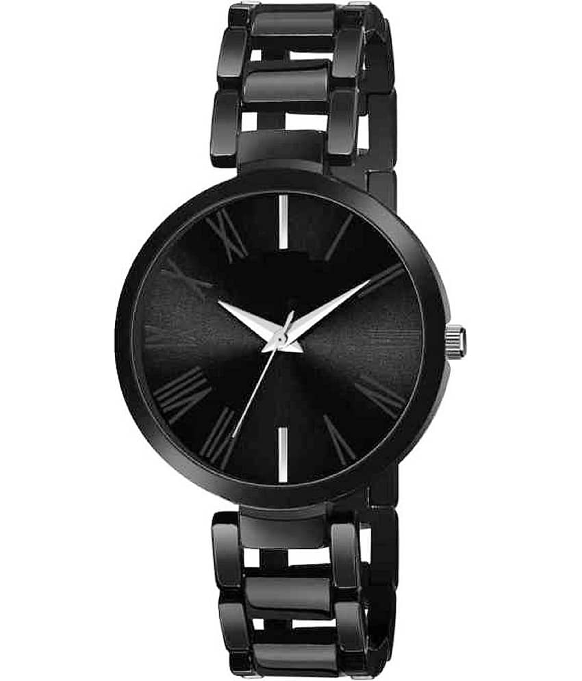 MIVAAN Black Stainless Steel Analog Womens Watch