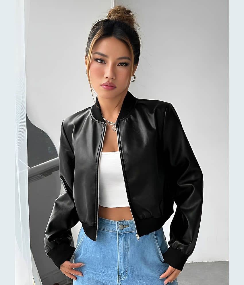 PLUS PARADISE Women Regular Jacket ( Black )