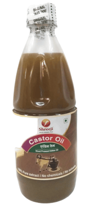 Shreeji Oils Castor Wood Pressed Edible Oil, 1 L