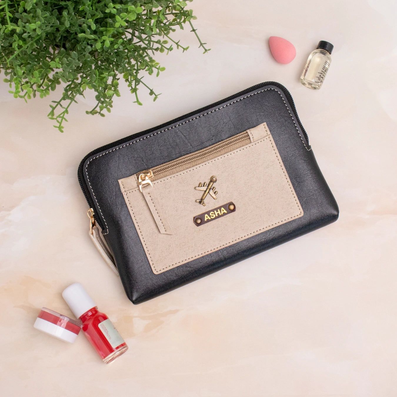 PERSONALISED UTILITY POUCH - BLACK-Black