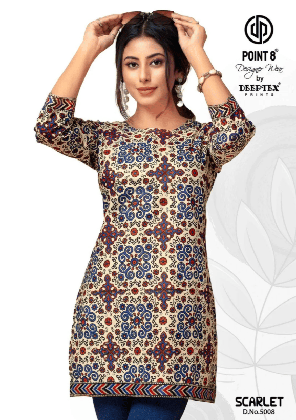 Scarlet Vol 5 Deeptex Prints Short Kurtis