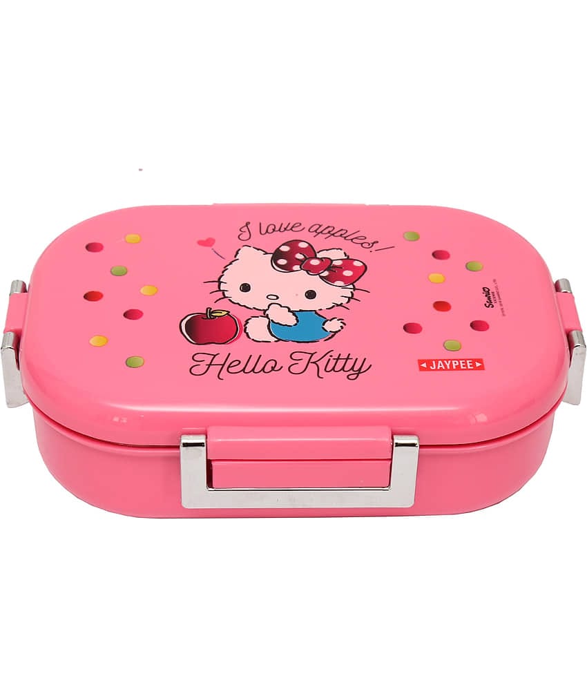 Jaypee - Pink Metal Lunch Box ( Pack of 1 )