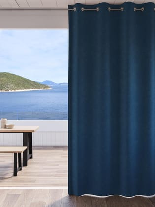 DDECOR - 100% Polyester Door 7 Ft|135 CM X 225 CM| - Blue