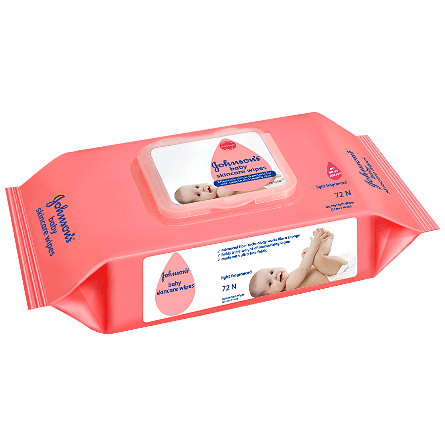 Johnson's Baby Skin Care Wipes, 72 Pcs