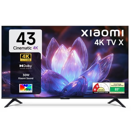 Xiaomi 108 cm (43 inch) X Ultra HD 4K Smart Google LED TV L43MB-AIN Xiaomi 108 cm (43 inch) X Ultra HD 4K Smart Google LED TV L43MB-AIN - black / 43 inches