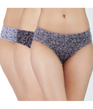 Ladyland Pack of 3 Cotton Briefs For Women ( Multicolor )