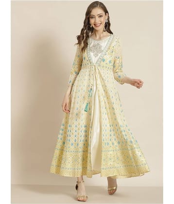 Juniper Women Georgette Fit & Flare Dress ( Off White )