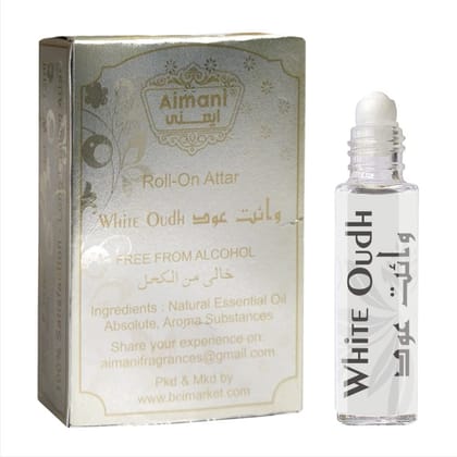 Aimani White Oudh Musk Tahara Thick & Creamy Body Musk 6ml Attar