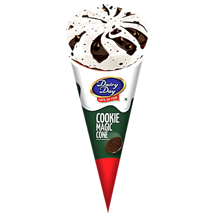 Dairy day Cookie Magic Cone Ice Cream - Rich & Creamy, 120 ml
