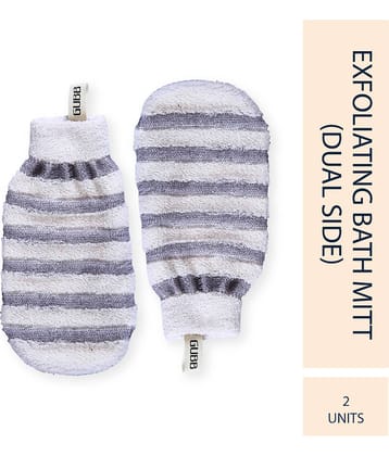 Gubb Exfoliating Bath Mitt Glove Body Scrub Mitt White Pack of 2
