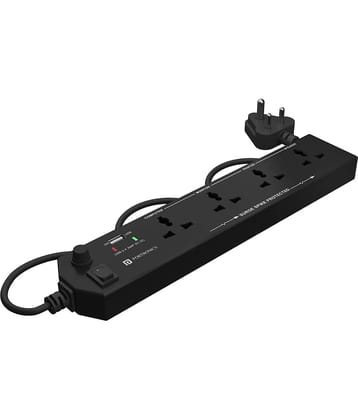 Portronics Power Plate 4:With 4 Power Sockets +1USB Port Power Converter ,Black (POR 1291)