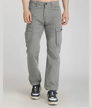 Reoutlook Regular Flat Men's Cargos - Light Grey ( Pack of 1 )