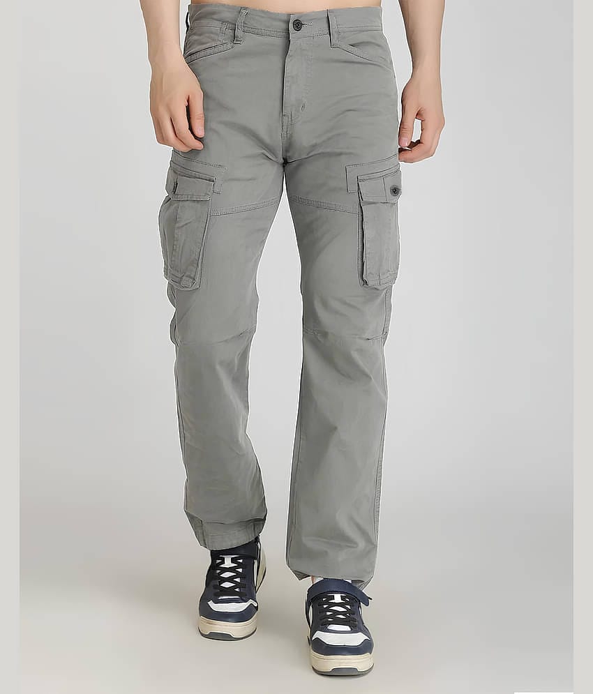 Reoutlook Regular Flat Men's Cargos - Light Grey ( Pack of 1 )