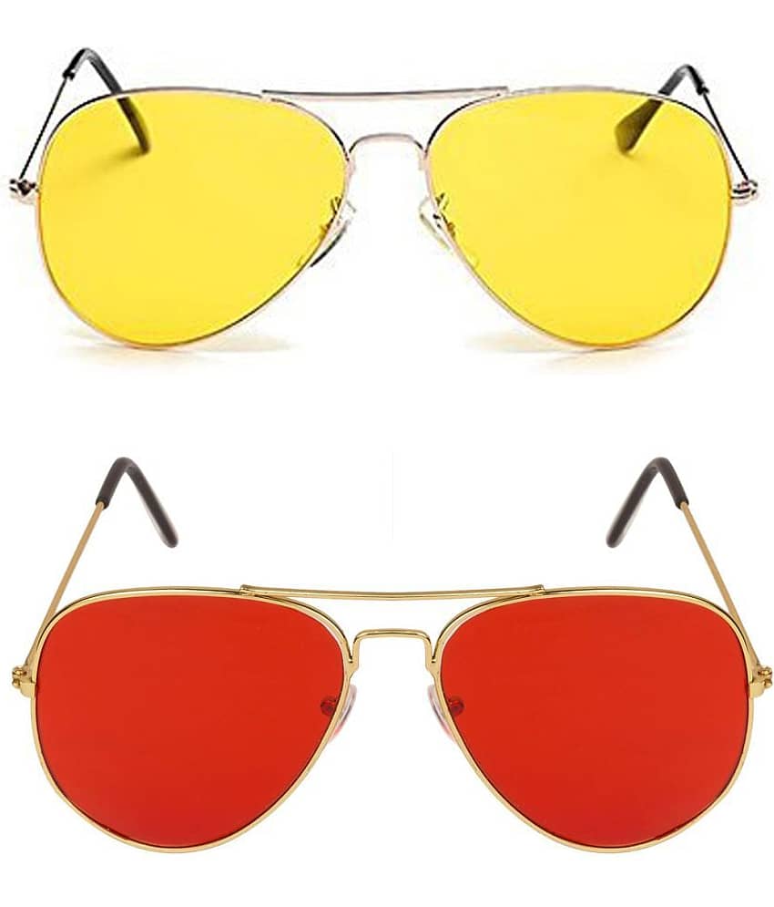 Kanny Devis - Gold Pilot Sunglasses ( Pack of 2 )