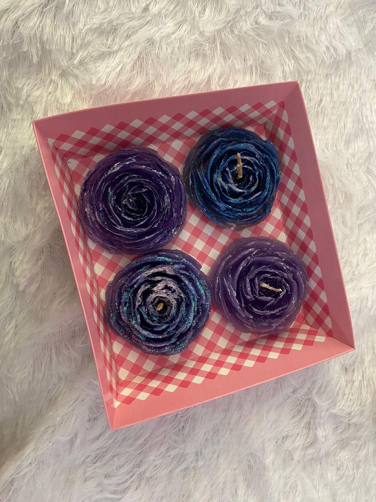 Elegant Rose Candles Set - Decorative Scented Gift Candles