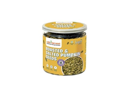 Safe Harvest Pesticide Free Roasted and Salted Pumpkin Seeds 200g Safe Harvest Pesticide Free Roasted and Salted Pumpkin Seeds 200g