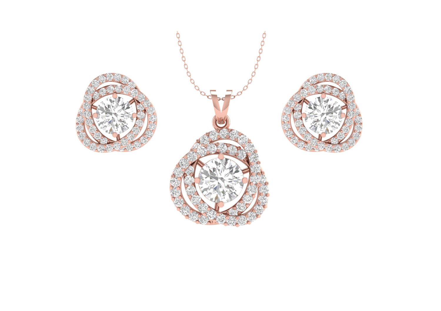 Twisted Together Solitaire Jewellery Set