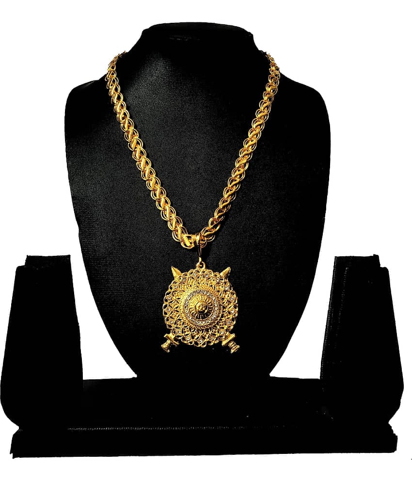 KRIMO GOLD PLATED PENDANT AND CHAIN FOR MEN OR BOYS-100389