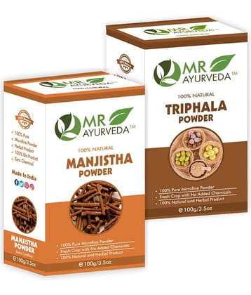 MR Ayurveda Manjistha Powder & Triphala Powder Hair Scalp Treatment 200 g Pack of 2