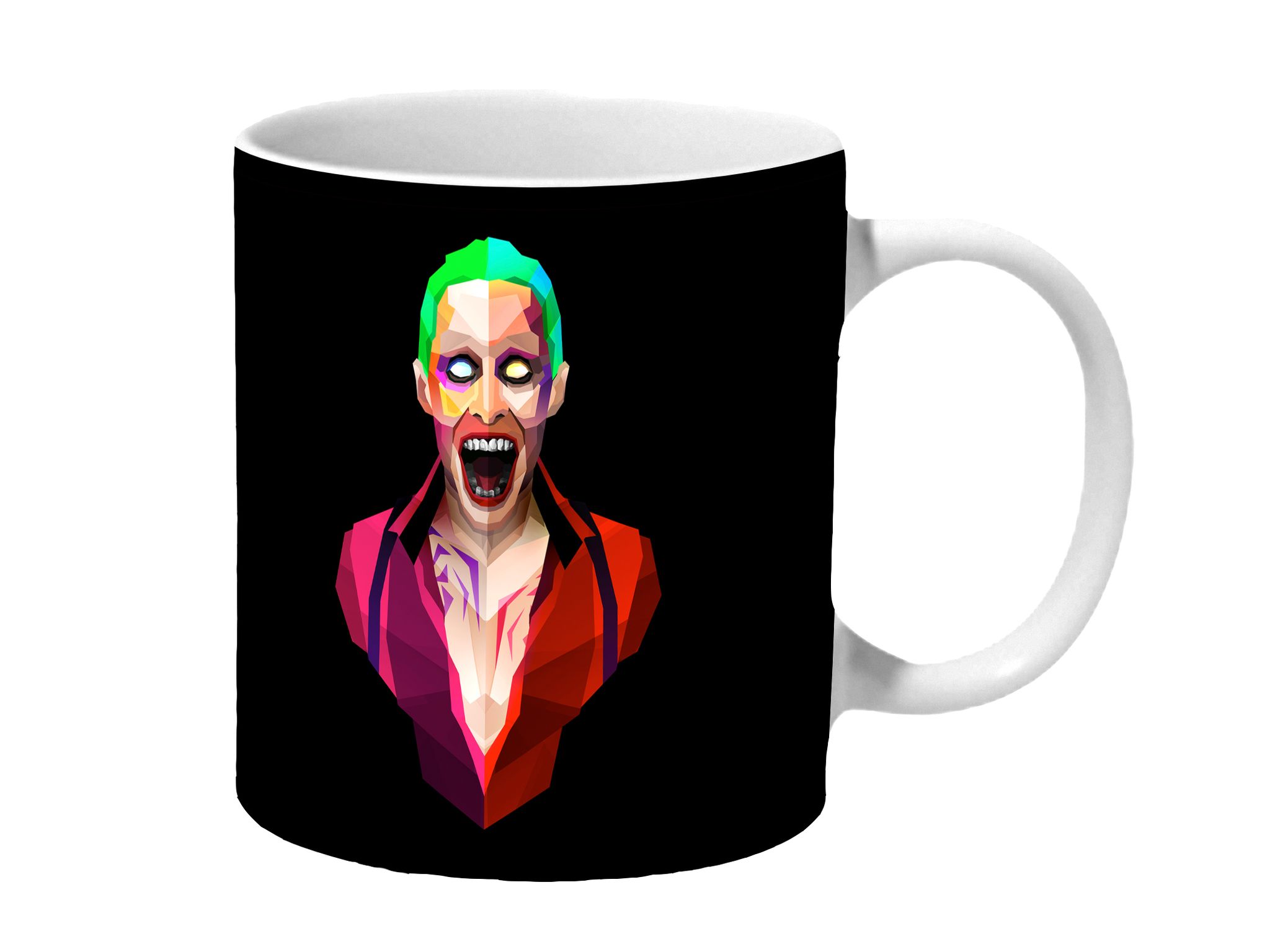 Multicolor Jared Leto Joker Geometric Artwork Ceramic Mug