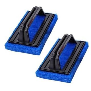 Plastic Tile Cleaning Brush Multipurpose Scrubber Brush with Handle Pack of 3 (Multicolour)