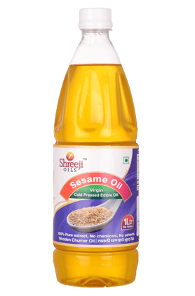 Shreeji Oils Sesame Virgin Cold Pressed Edible Oil, 1 L