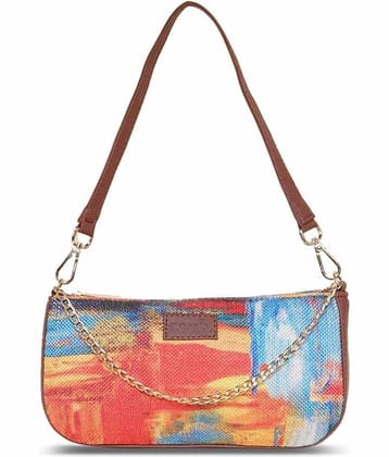 Zouk Shoulder Bag Jute Set of 1 ( Multicolor )