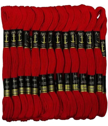 PRANSUNITA Anchor Stranded Cotton 6 Strand Cross-Stitch Hand Embroidery Stranded Cotton Craft Sewing Floss Thread, Pack of 10