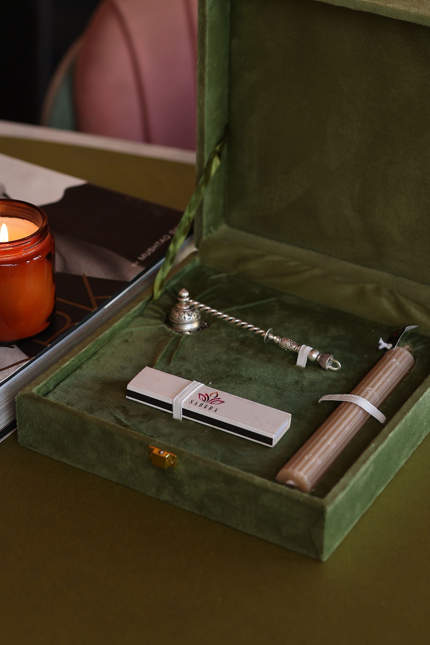 Bell Silver Candle Snuffer with Twisted Handle
