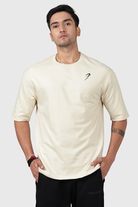 Classic Oversized T-shirt Beige-L