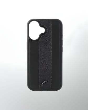 iPhone 16 Series Leather Case with MagSafe (Sporty Black)-iPhone 16