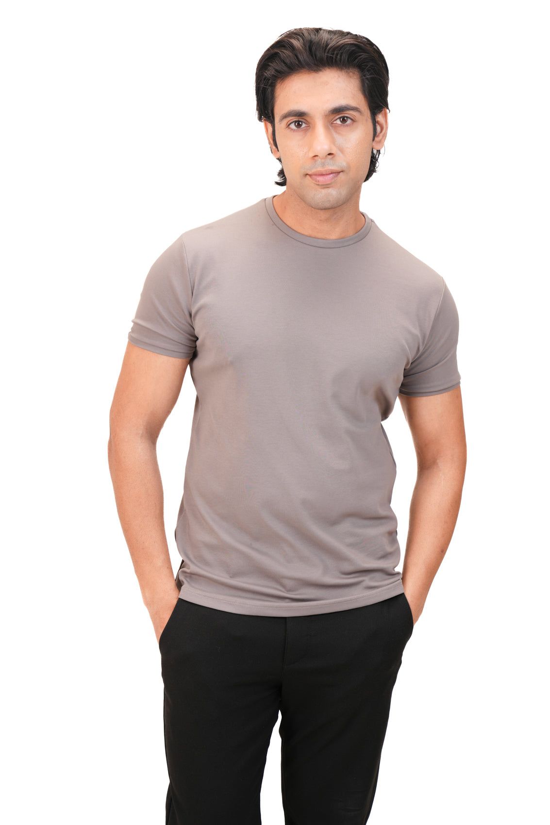 Absolute Cotton Crew - Pure Mercerised Cotton Crew-Gauntlet Grey / XS
