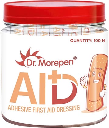 Dr. Morepen Antiseptic Waterproof Bandaid - 100 Pcs Latex Free Bandaid