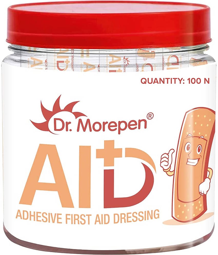Dr. Morepen Antiseptic Waterproof Bandaid - 100 Pcs Latex Free Bandaid