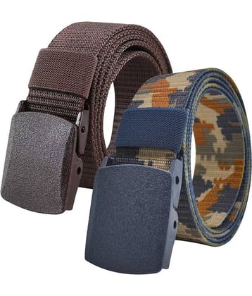 Loopa Multi Nylon Casual Belt Pack of 2