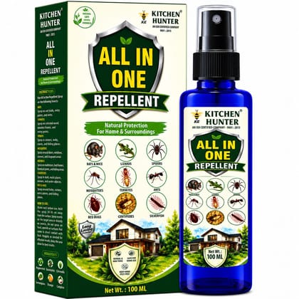 Kitchen Hunter All-In-One Insect Repellent Spray - 100ml | Multi-Insect Protection for Home & Kitchen | Easy-to-Use Household Spray