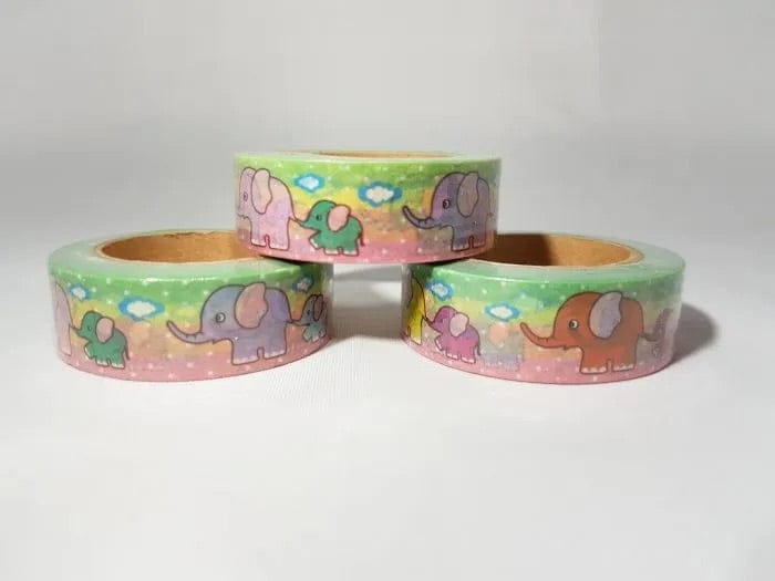 Colourful Elephants Washi Tape