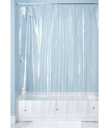 CASA FURNISHING Transparent PVC Shower Curtain ( Single )