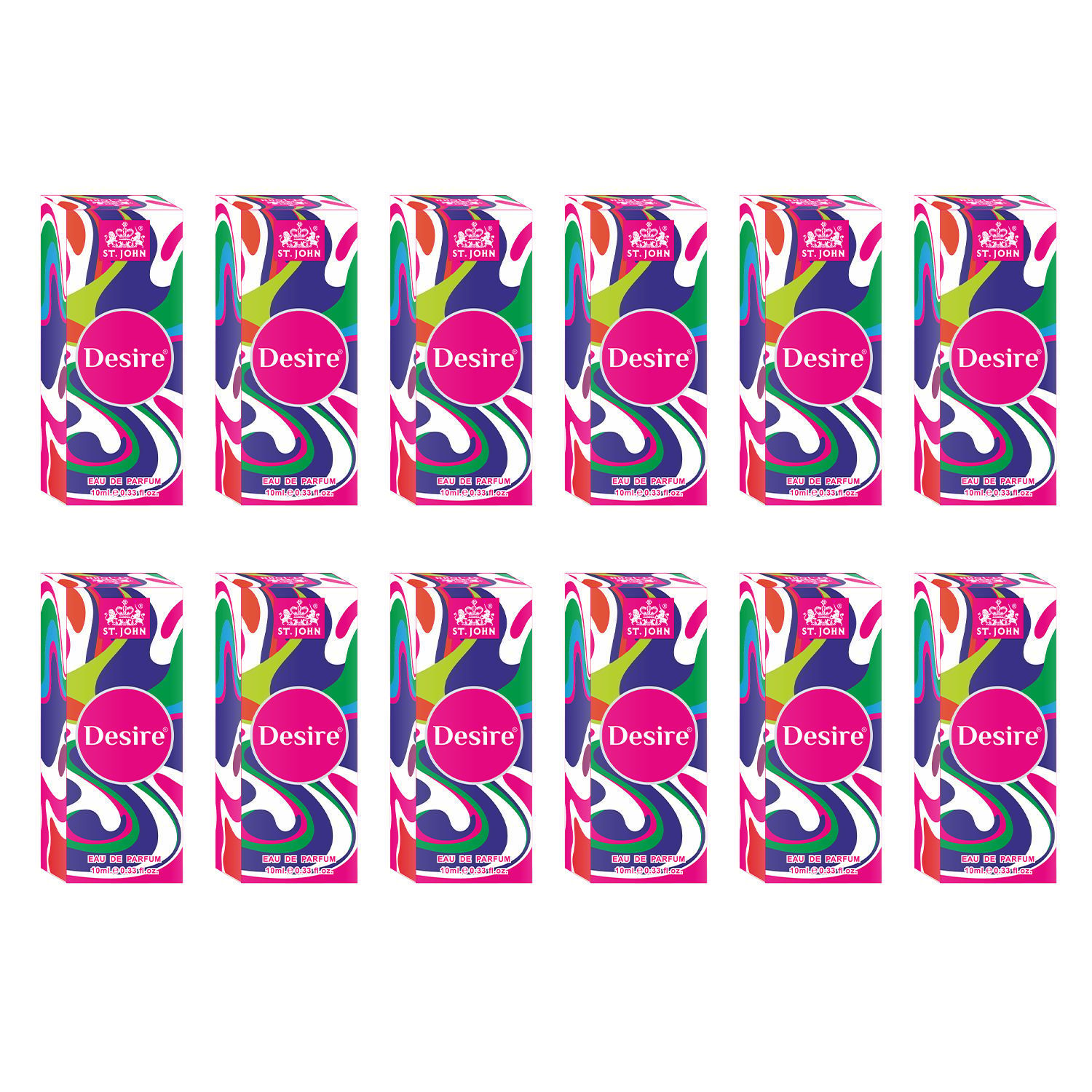 ST.JOHN Desire Long Lasting Perfume 10ml (Pack of 12)