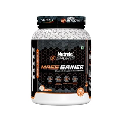 Nutrela Sports Mass Gainer-1 kg Vanilla Ice Cream