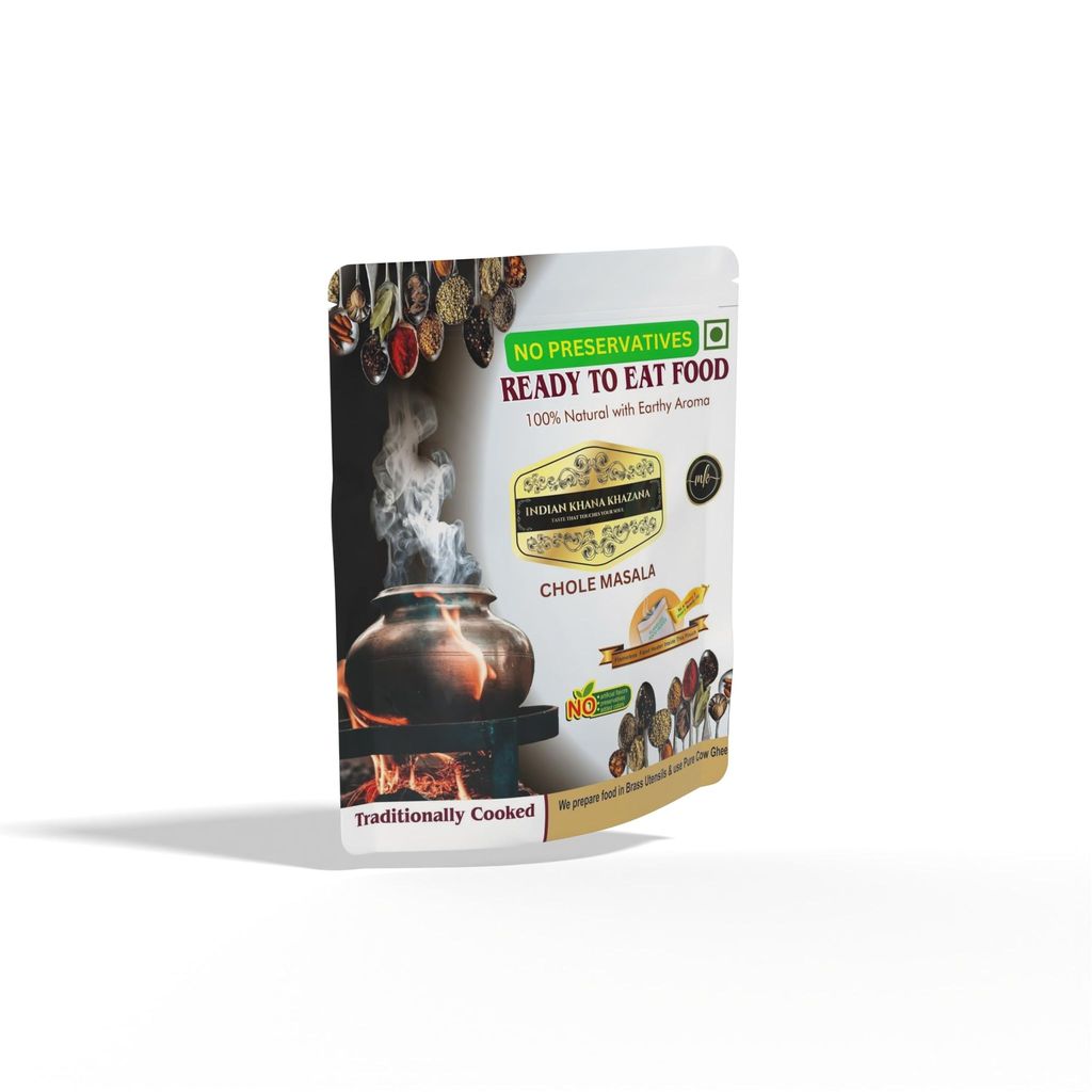 Chole Masala 300gm | Ready to Eat Food | No Added Preservative and Colours (Chole) Serve Hot Anytime Anywhere with our Flameless Food Heater inside the Pack.