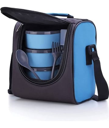 Analog kitchenware - Blue Stainless Steel Lunch Box ( Pack of 1 )