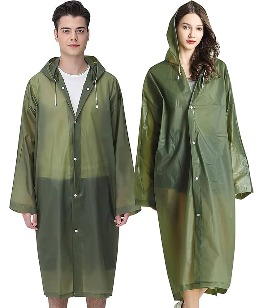 Infispace Green PVC Men's Raincoat ( Pack of 1 )